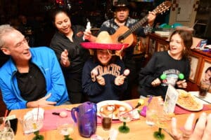 Party at a Mexican restaurant