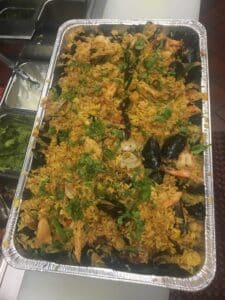 Mexican food with mussels