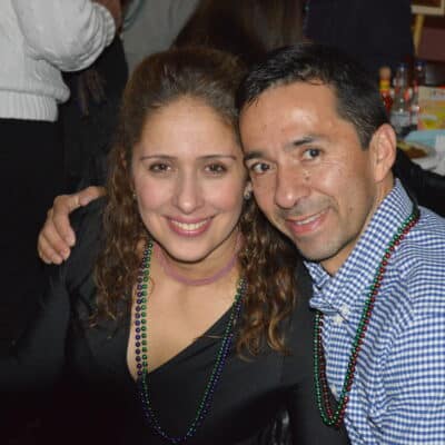 Мan and woman in mexican cafe